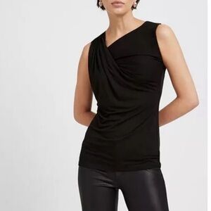 Marcella NYC Brooklyn Top Size Small Black Sleeveless Blouse Minimalist Layering